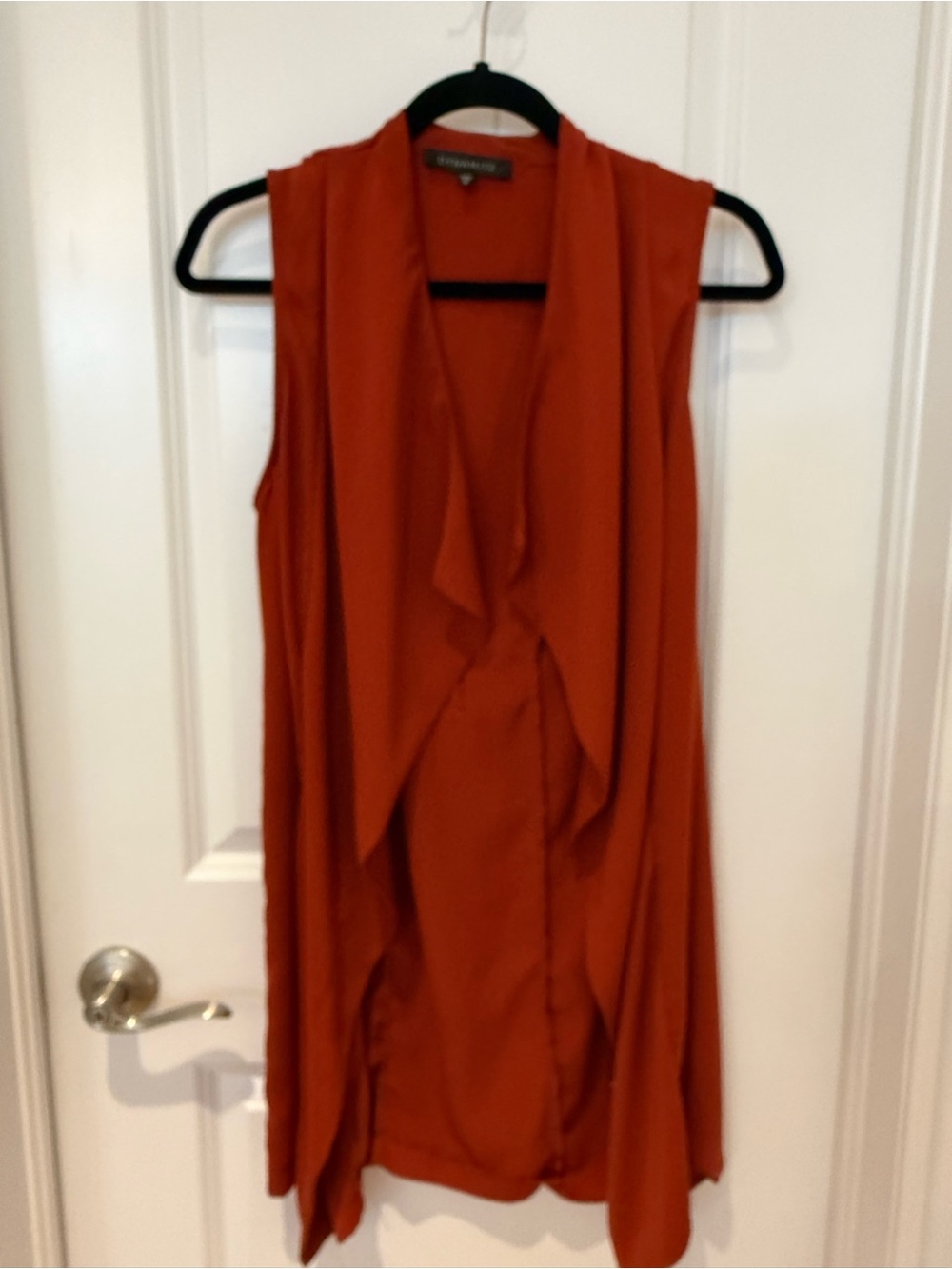 Dynamite Rust Draped Long Vest